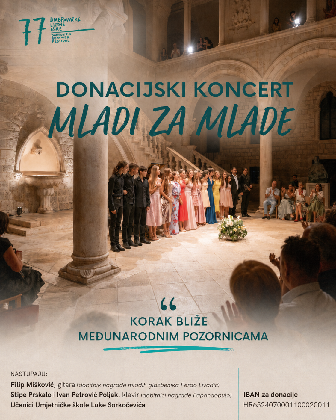 Donacijski koncert Mladi za mlade: korak bliže  međunarodnim pozornicama
